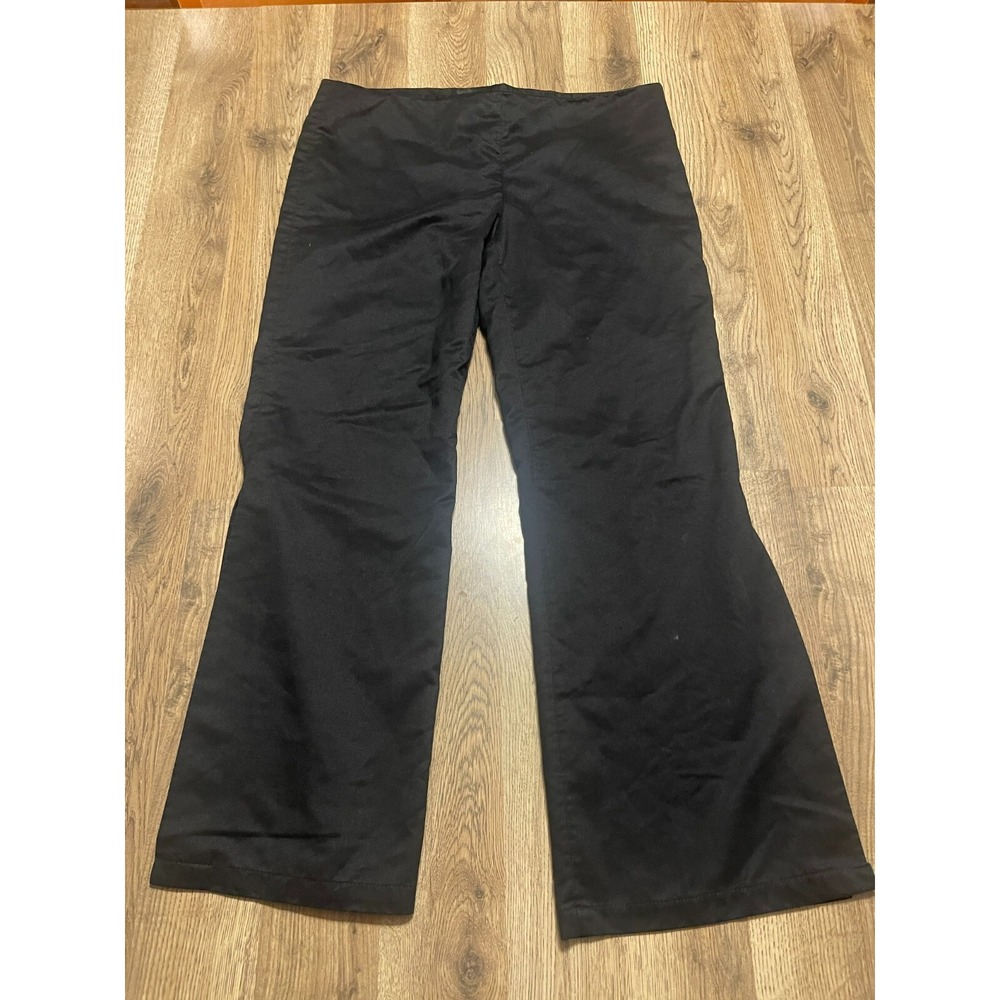 Prague  Pants, Women's Size 8, Black, Side Zip Up, Wide Leg, 36" Length